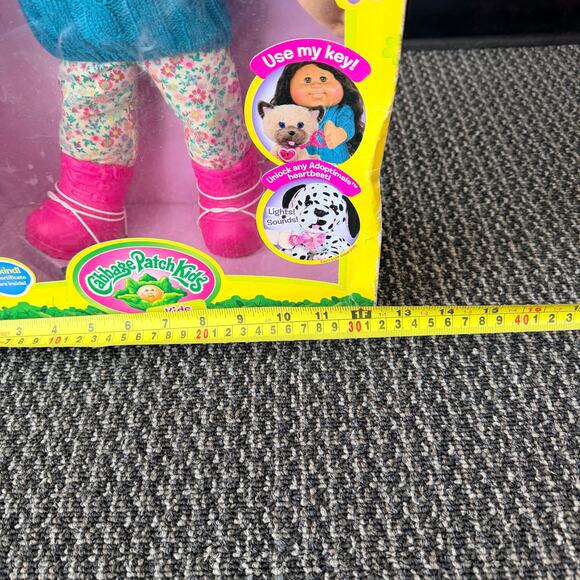 Cabbage Patch Kids Doll Adoptimals with Heartbeat Key 15" Brown Curly Hair NEW - Picture 11 of 11